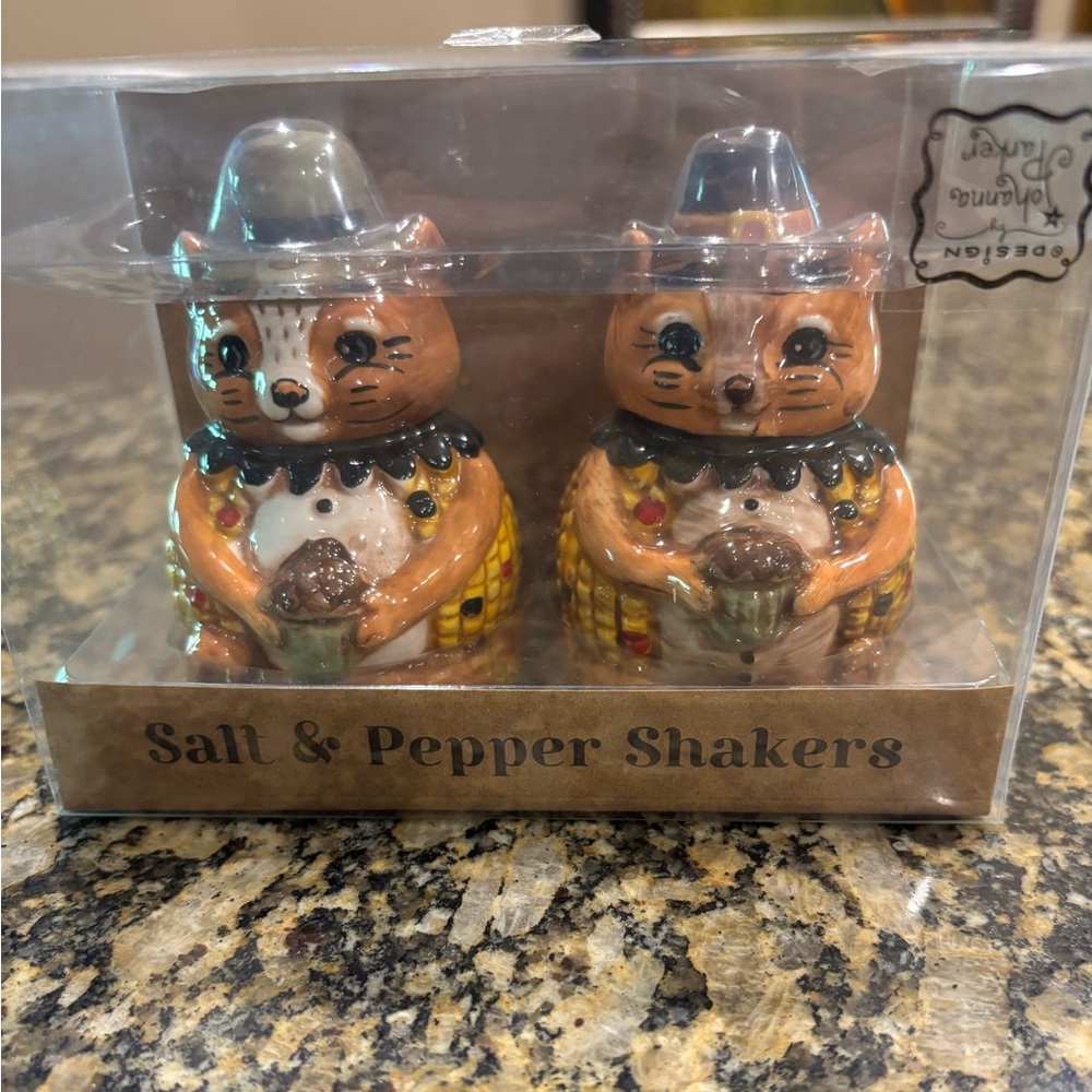 NWT Johanna Parker Fall Salt and Pepper Shakers